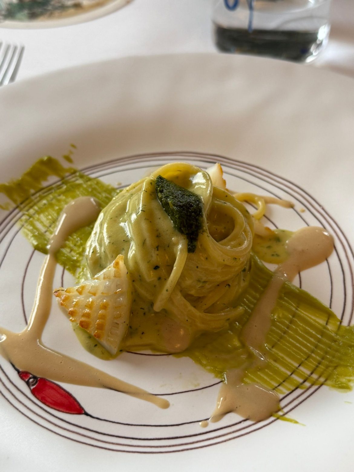 Spaghettino colatura e calamari