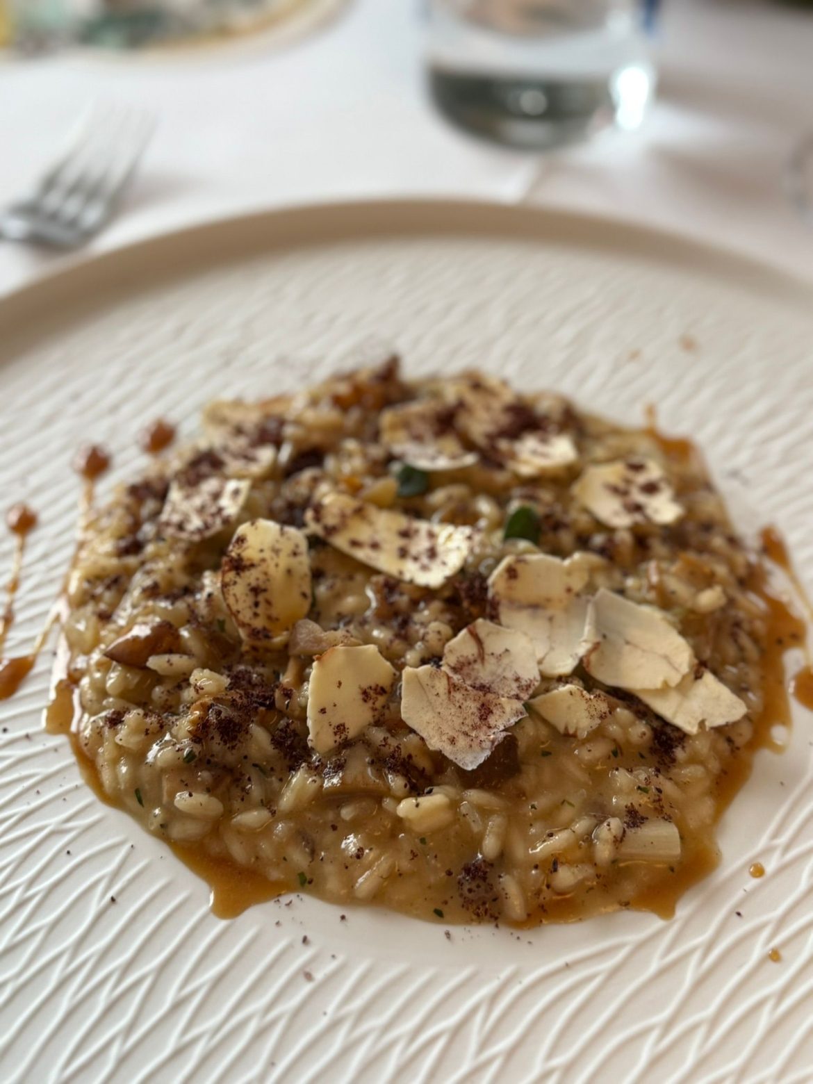 Risotto castagne, funghi e mucillagine